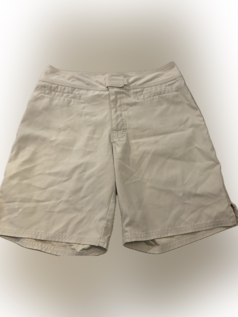 Patagonia Women’s Beige Hook-and-Loop Fly Boardshorts Size 8